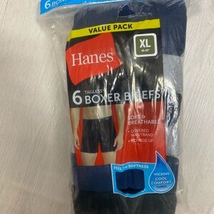 Hanes Men's Boxer Briefs - Dark Blue and Gray